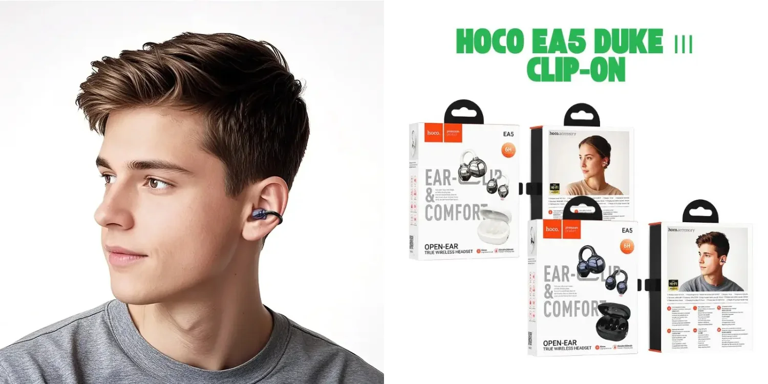 Hoco EA5 Duke â¢ Clip-On True Wireless BT Earbuds.webp